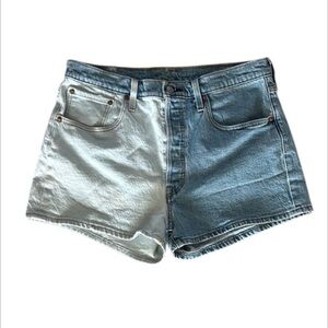 Levi's 501 shorts split color block size 32